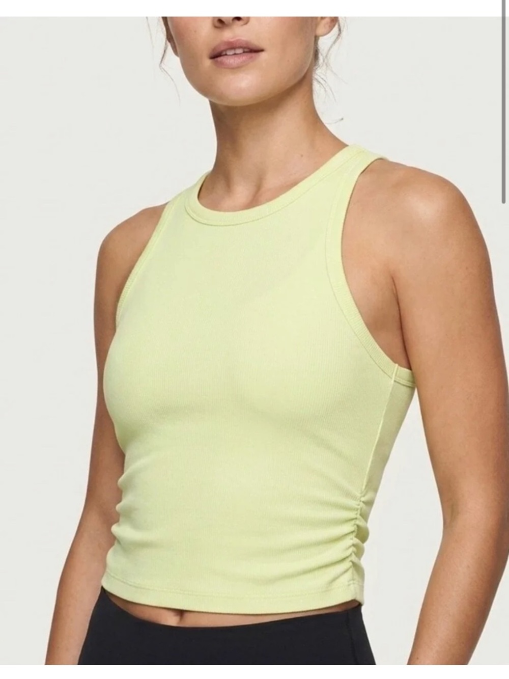 Outdoor Voices Yellow Ribbed Tank W/ Built in Bra Size XL